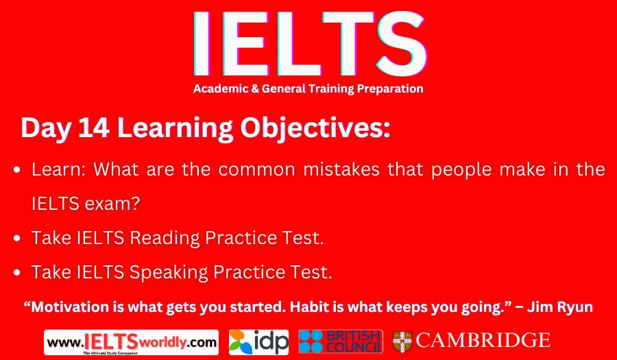 Day 14 IELTS Academic & General Lessons Practice Test PDF - IELTS Worldly